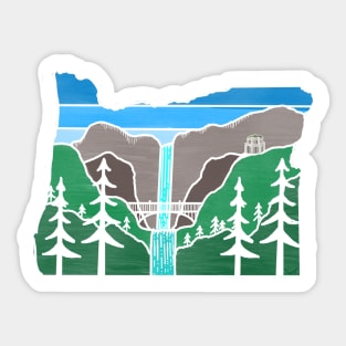 Columbia Gorge Color Block Sticker